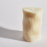 Wavy Pillar Decorative Candle